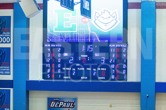 Eastern Michigan University Volleyball compete at the DePaul Invitational vs St Louis University. August 9, 2022