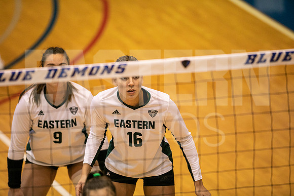 Eastern Michigan University Volleyball compete at the DePaul Invitational vs St Louis University. August 9, 2022
