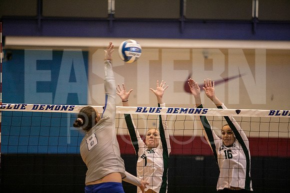 Eastern Michigan University Volleyball compete at the DePaul Invitational vs St Louis University. August 9, 2022