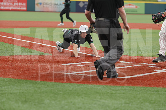 The Eastern Michigan University baseball team compete in the first game of the 2025 MAC Baseball Tournament in Avon, OH on May 21, 2025,  (Photo by:Walt Middleton Photography)