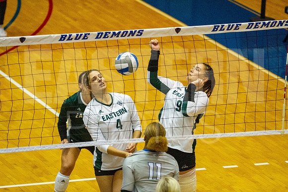 Eastern Michigan University Volleyball compete at the DePaul Invitational vs St Louis University. August 9, 2022
