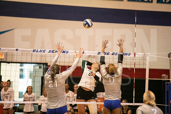 Eastern Michigan University Volleyball compete at the DePaul Invitational vs St Louis University. August 9, 2022