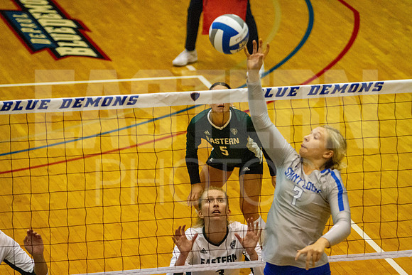 Eastern Michigan University Volleyball compete at the DePaul Invitational vs St Louis University. August 9, 2022