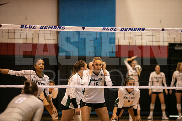Eastern Michigan University Volleyball compete at the DePaul Invitational vs St Louis University. August 9, 2022