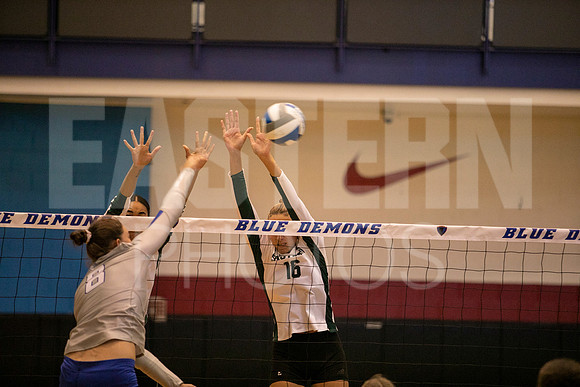 Eastern Michigan University Volleyball compete at the DePaul Invitational vs St Louis University. August 9, 2022