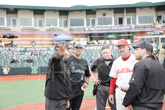 The Eastern Michigan University baseball team compete in the first game of the 2025 MAC Baseball Tournament in Avon, OH on May 21, 2025,  (Photo by:Walt Middleton Photography)