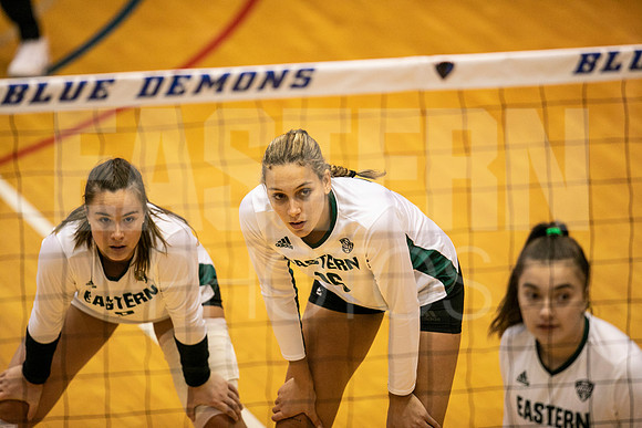 Eastern Michigan University Volleyball compete at the DePaul Invitational vs St Louis University. August 9, 2022