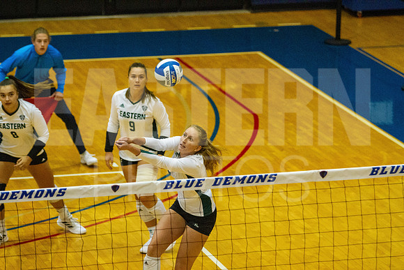 Eastern Michigan University Volleyball compete at the DePaul Invitational vs St Louis University. August 9, 2022