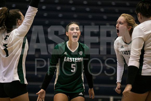 Eastern Michigan University Volleyball compete at the DePaul Invitational vs St Louis University. August 9, 2022