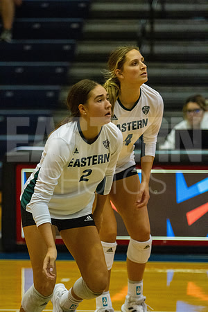 Eastern Michigan University Volleyball compete at the DePaul Invitational vs St Louis University. August 9, 2022