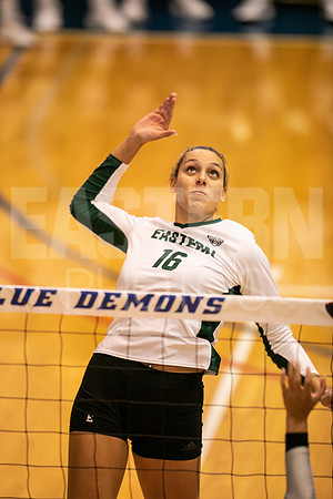 Eastern Michigan University Volleyball compete at the DePaul Invitational vs St Louis University. August 9, 2022