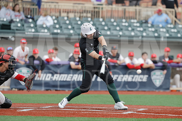 The Eastern Michigan University baseball team compete in the first game of the 2025 MAC Baseball Tournament in Avon, OH on May 21, 2025,  (Photo by:Walt Middleton Photography)