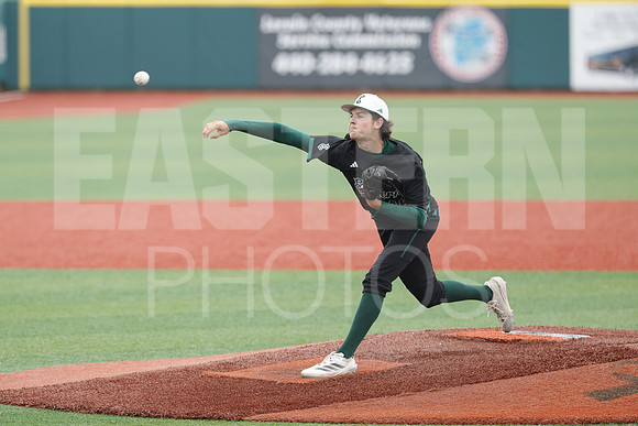 The Eastern Michigan University baseball team compete in the first game of the 2025 MAC Baseball Tournament in Avon, OH on May 21, 2025,  (Photo by:Walt Middleton Photography)
