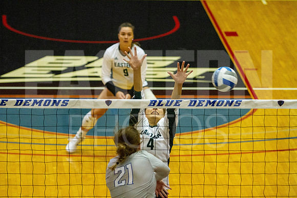 Eastern Michigan University Volleyball compete at the DePaul Invitational vs St Louis University. August 9, 2022