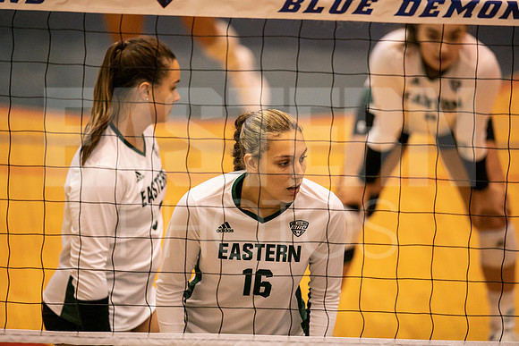 Eastern Michigan University Volleyball compete at the DePaul Invitational vs St Louis University. August 9, 2022