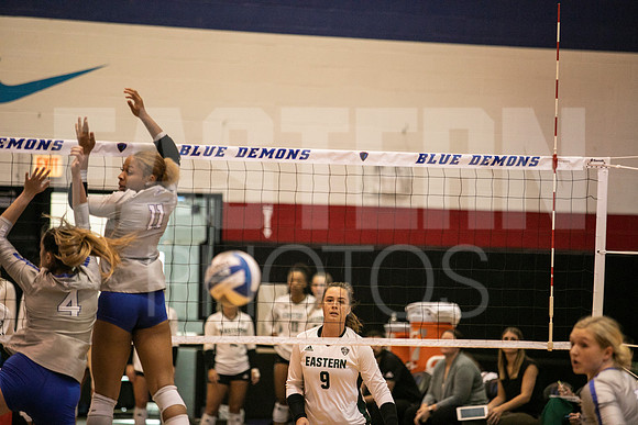 Eastern Michigan University Volleyball compete at the DePaul Invitational vs St Louis University. August 9, 2022