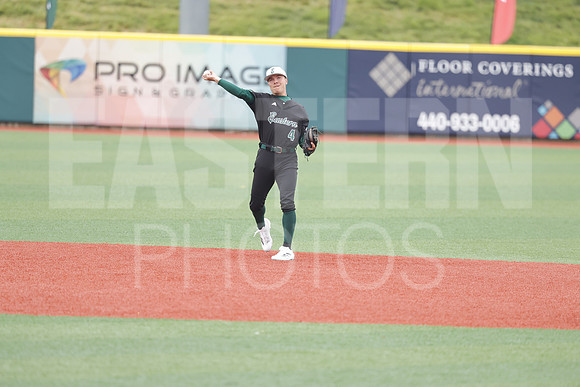 The Eastern Michigan University baseball team compete in the first game of the 2025 MAC Baseball Tournament in Avon, OH on May 21, 2025,  (Photo by:Walt Middleton Photography)