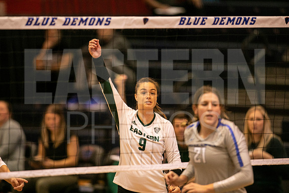 Eastern Michigan University Volleyball compete at the DePaul Invitational vs St Louis University. August 9, 2022