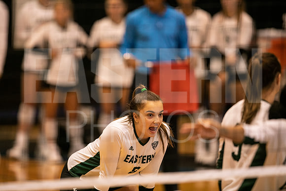 Eastern Michigan University Volleyball compete at the DePaul Invitational vs St Louis University. August 9, 2022