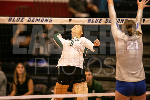 Eastern Michigan University Volleyball compete at the DePaul Invitational vs St Louis University. August 9, 2022