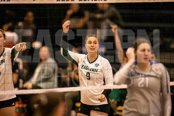 Eastern Michigan University Volleyball compete at the DePaul Invitational vs St Louis University. August 9, 2022