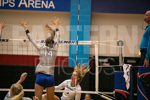 Eastern Michigan University Volleyball compete at the DePaul Invitational vs St Louis University. August 9, 2022